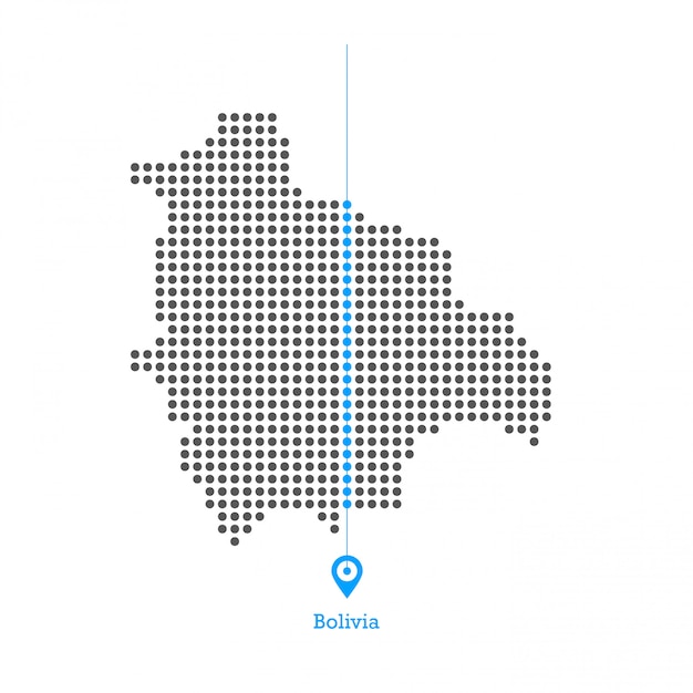 Bolivia doted map desgin vector 