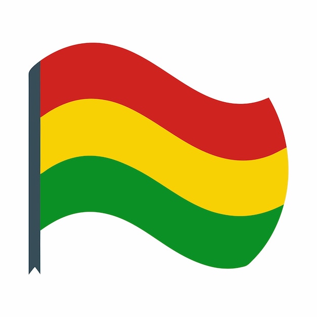 Bolivia flag illustration on white background