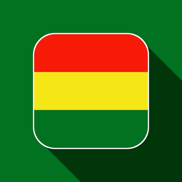 Bolivia flag official colors Vector illustration