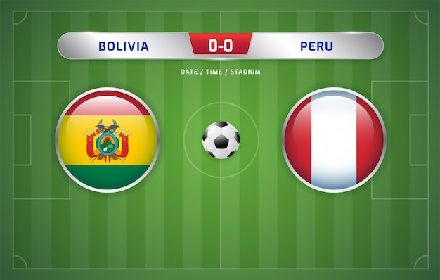 Bolivia vs Peru scoreboard broadcast soccer south america's tournament 2019, Group A