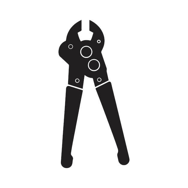 Bolt Cutter Vector illustration in black and white