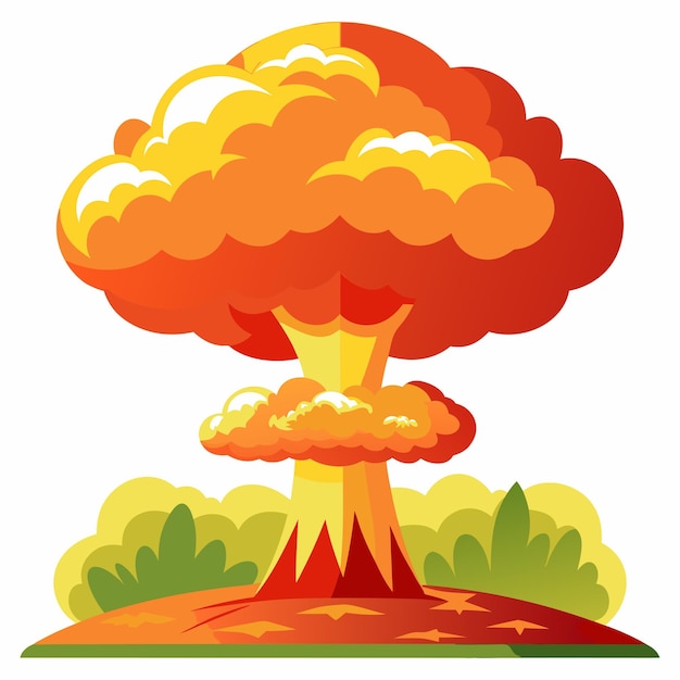 Vector bomb explosion mushroom cloud