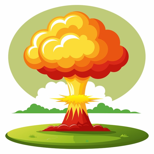 Vector bomb explosion mushroom cloud