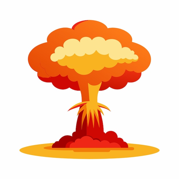 Vector bomb explosion mushroom cloud