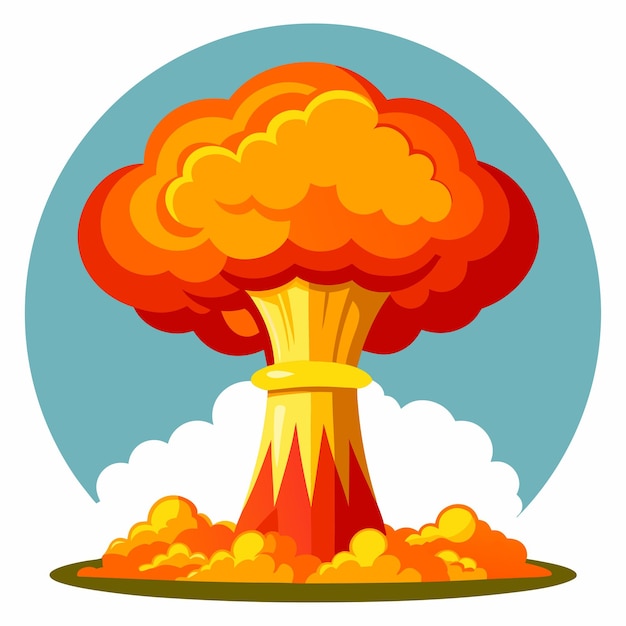 Vector bomb explosion mushroom cloud