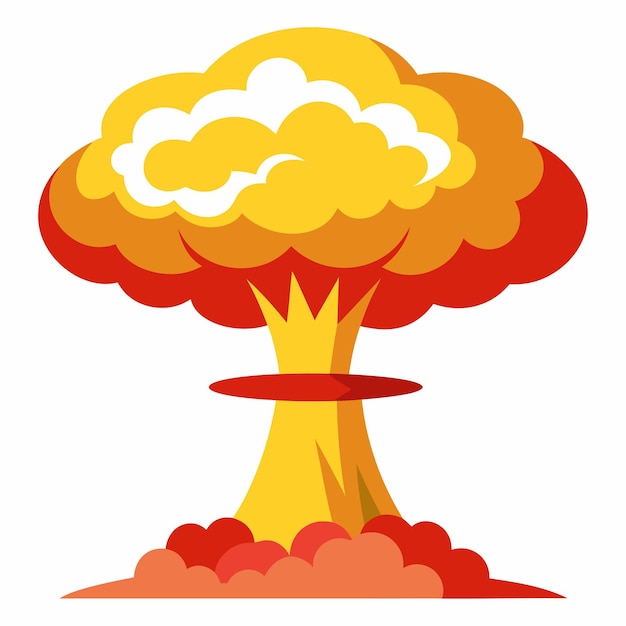 Vector bomb explosion mushroom cloud