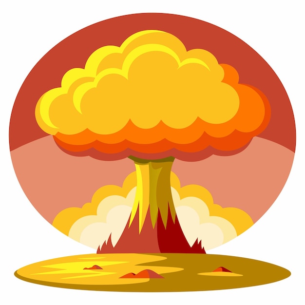 Vector bomb explosion mushroom cloud