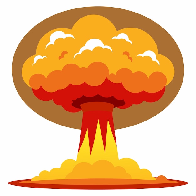 Vector bomb explosion mushroom cloud