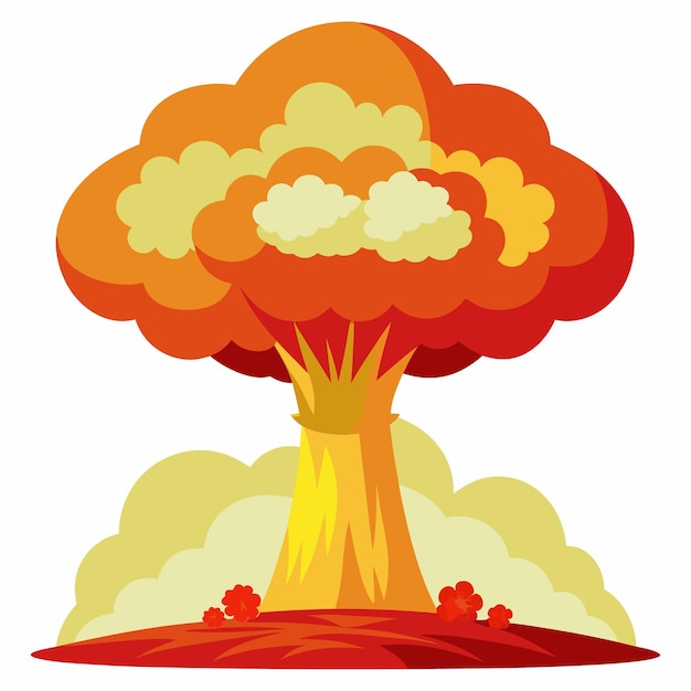 Vector bomb explosion mushroom cloud