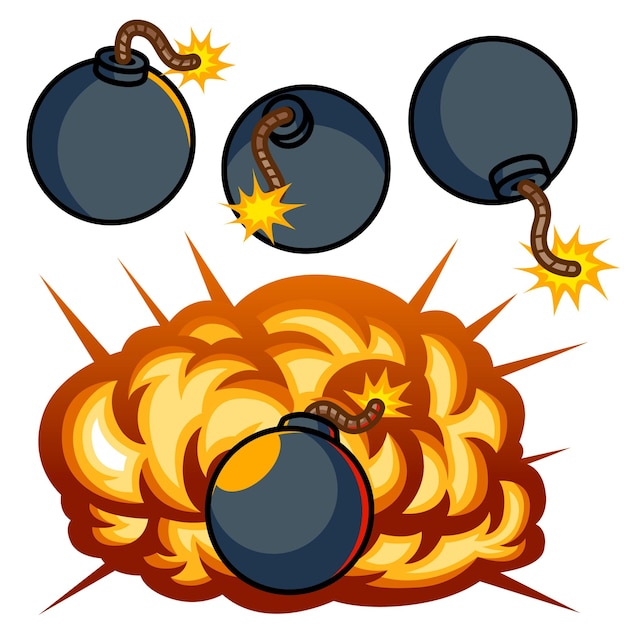 Bomb and explosion set