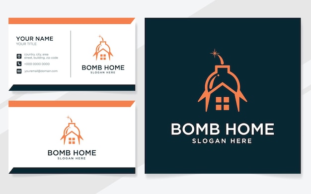 Bomb home logo suitable for company with business card template