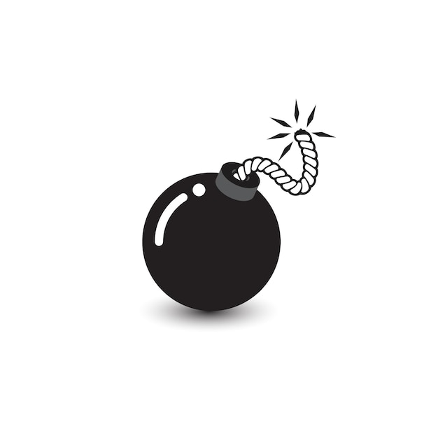 Bomb icon vector