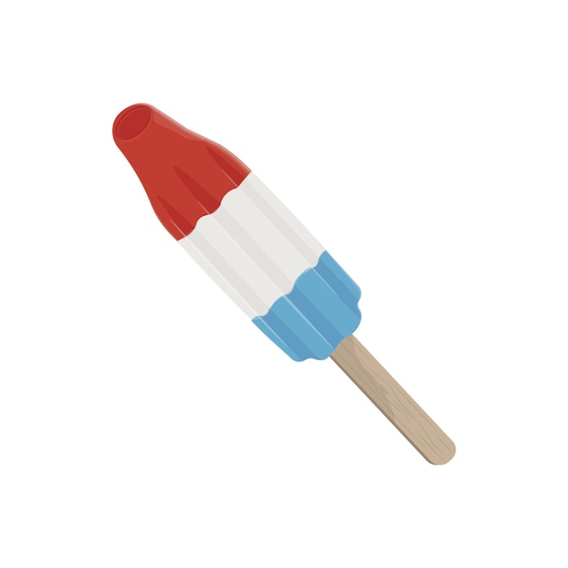 Bomb Pop Ice Popsicle Illustration Logo