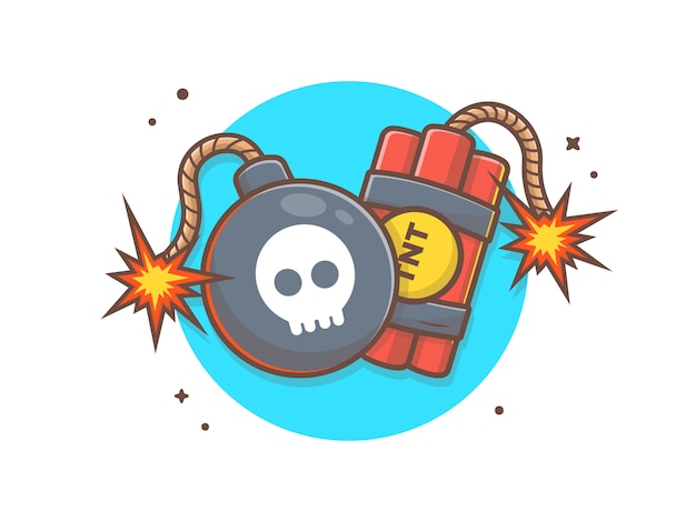 Bomb and TNT Vector clip-art Illustration