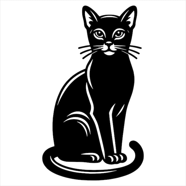 Vector bombay cat sitting svg