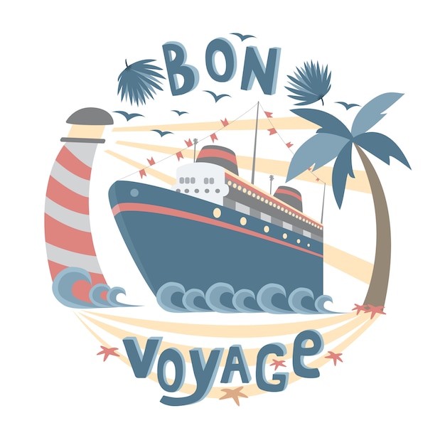 Bon Voyage Postcard