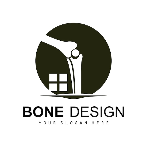 Bone Logo Bone Care Vector And Bone Medicine Hospital Health