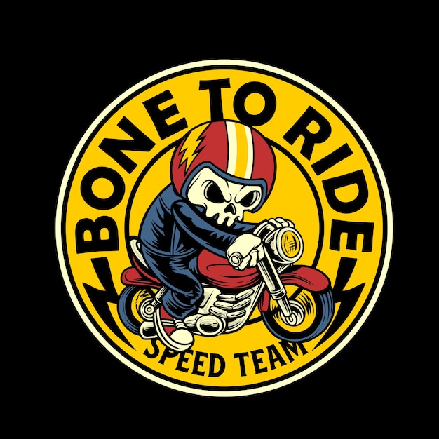 Bone to Ride Cartoon graphic