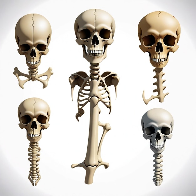 Bones vector set white background isolated a high