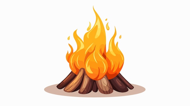 Bonfire Vector Icon for Website Design