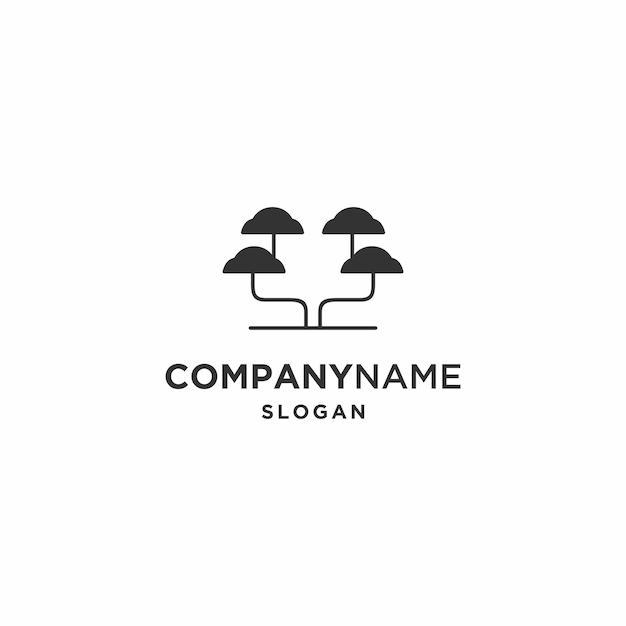 Bonsai logo icon design template