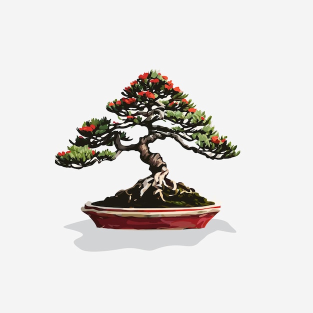 Vector bonsai tree design vector art