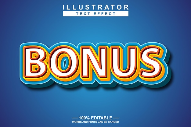 bonus 3d text effect editable