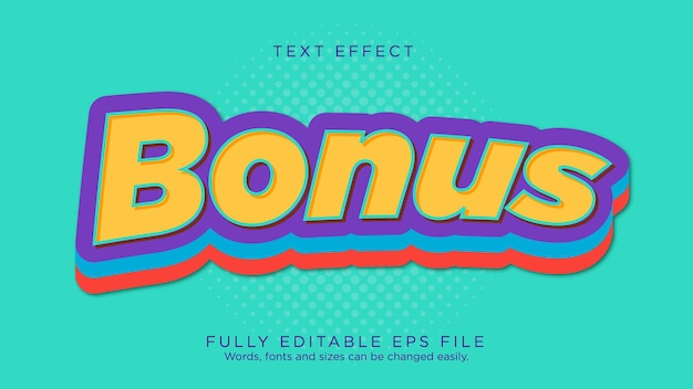 Bonus Discount Sale Text Effect Font Type