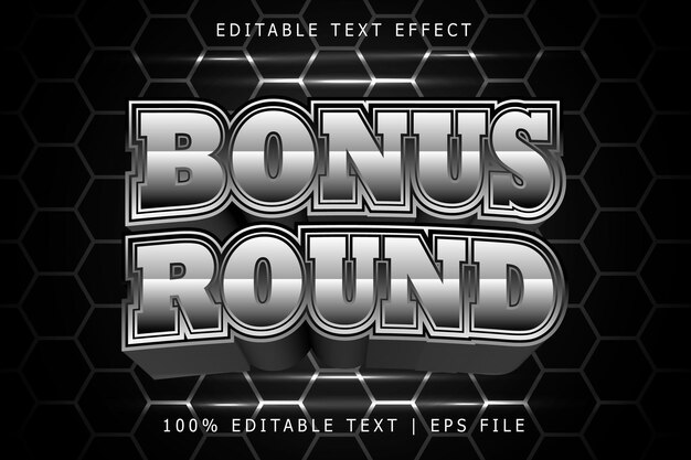 Bonus Round Editable Text Effect 3 Dimension Emboss Modern Style