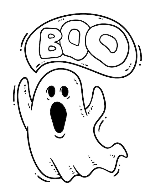 Boo Ghost Coloring Page