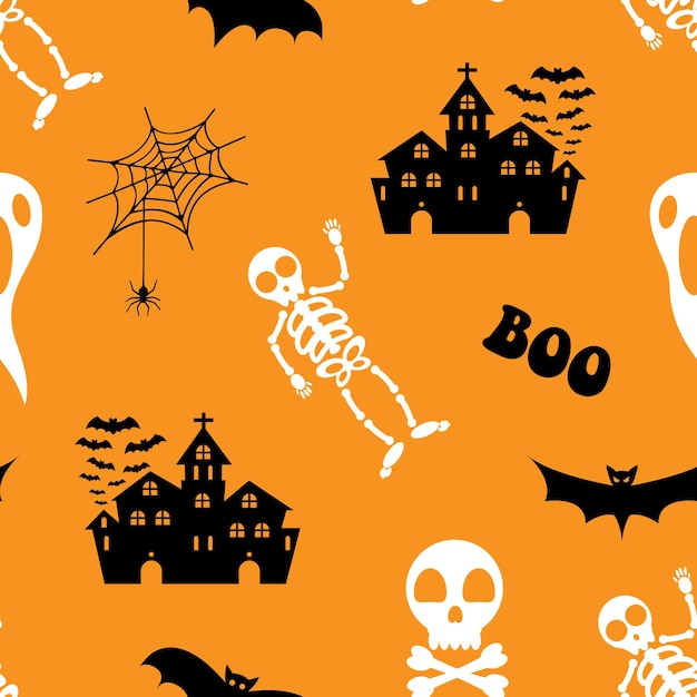 Boo Halloween Seamless pattern, patter for Halloween