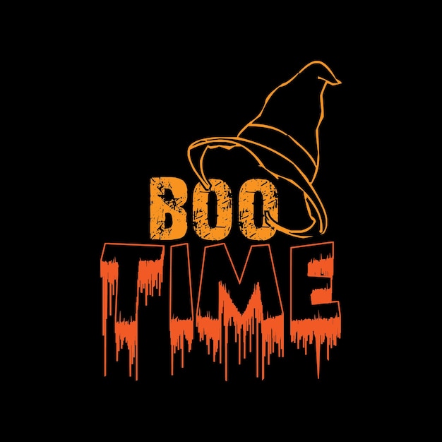 Boo time typography lettering for t shirt ready for print