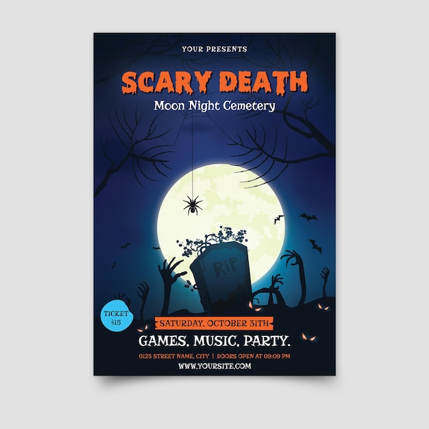 a book called scary death night party at night.