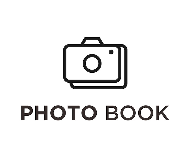 book camera logo design vector illustration