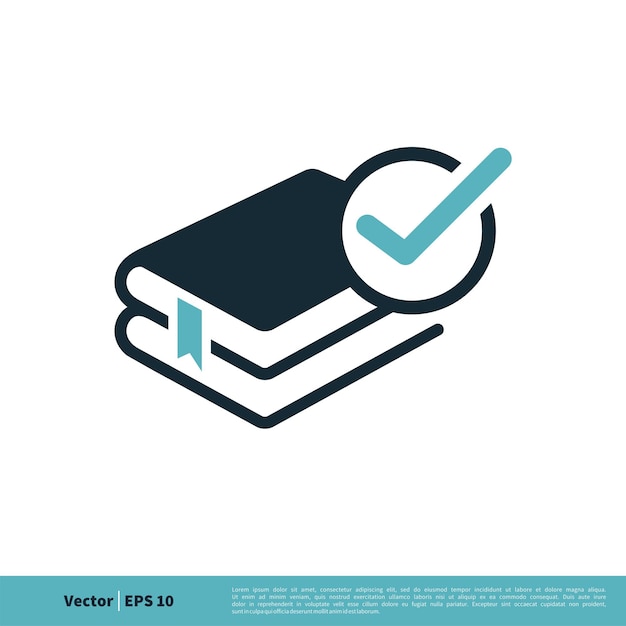 Book Check mark Icon Vector Logo Template Illustration Design Vector EPS 10