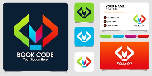 Book code logo and bussiness card