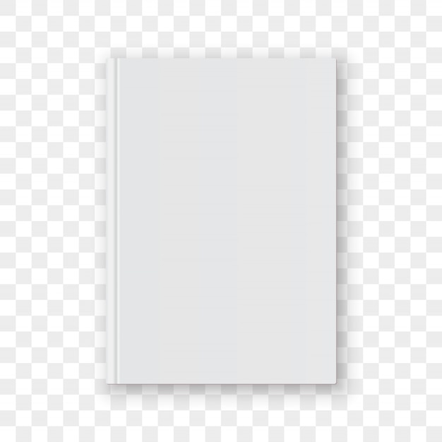 Book cover blank white vertical design template.