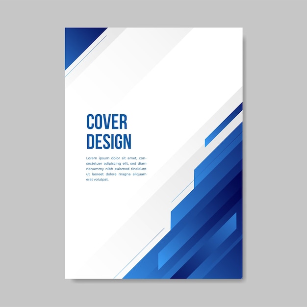 Book cover brochure diagonal design in geometric style