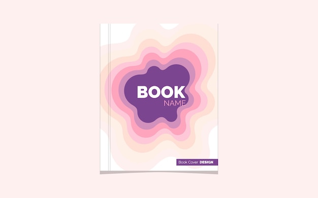 Book Cover or flyer template with 3d Paper Cut