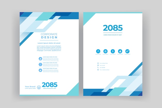 Book cover template for Brochure Annual Report Magazine Corporate Presentation Flyer layout