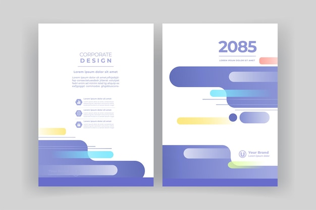 Book cover template for Brochure Annual Report Magazine Corporate Presentation Flyer layout