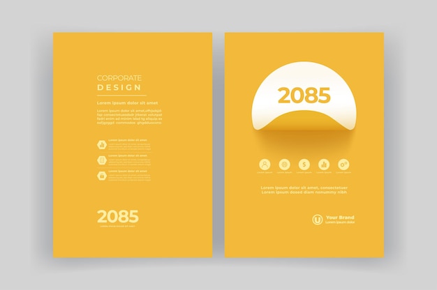 Book cover template for Brochure Annual Report Magazine Corporate Presentation Flyer layout