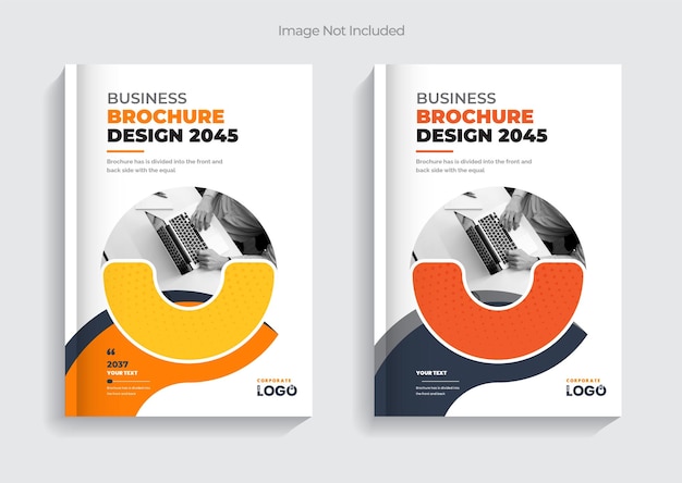 Book cover template design corporate brochure cover design layout