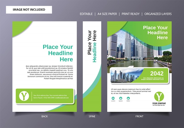 Book Cover Template Fresh Green