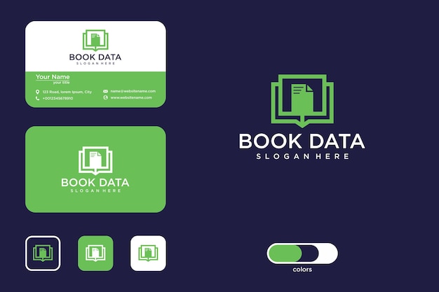 book data logo design and business card