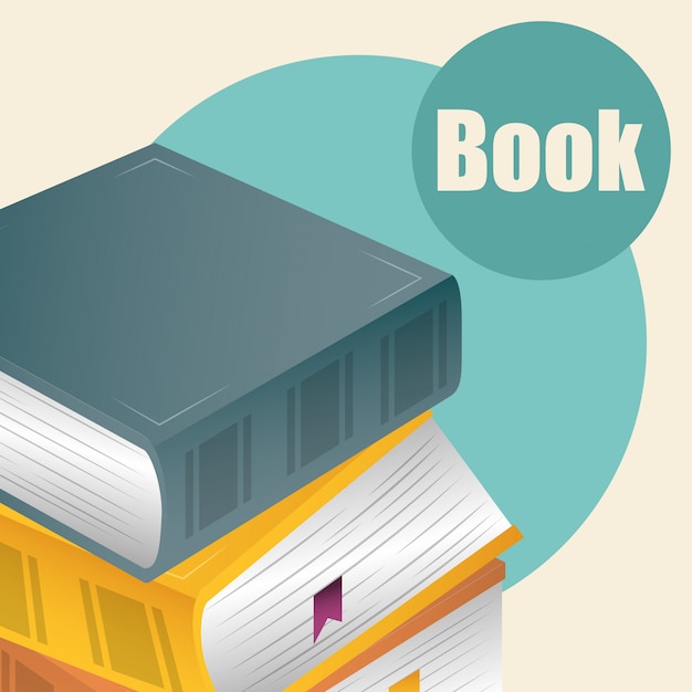 Book and e-learning icons design 