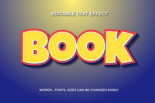 book editable text effect