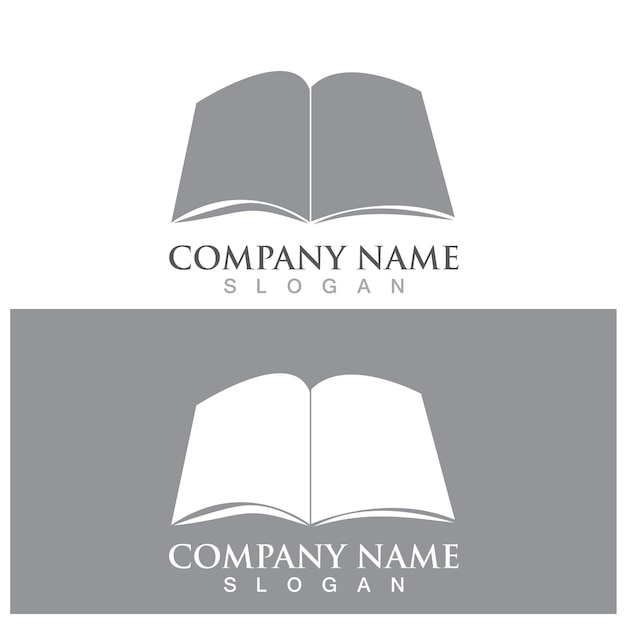 Book education logo and vector template