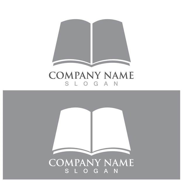 Book education logo and vector template