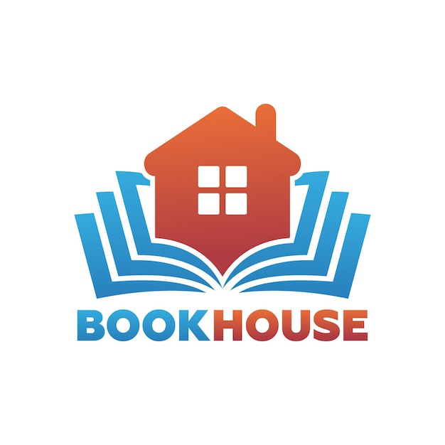 Book House Logo Template Design Vector, Emblem, Design Concept, Creative Symbol, Icon